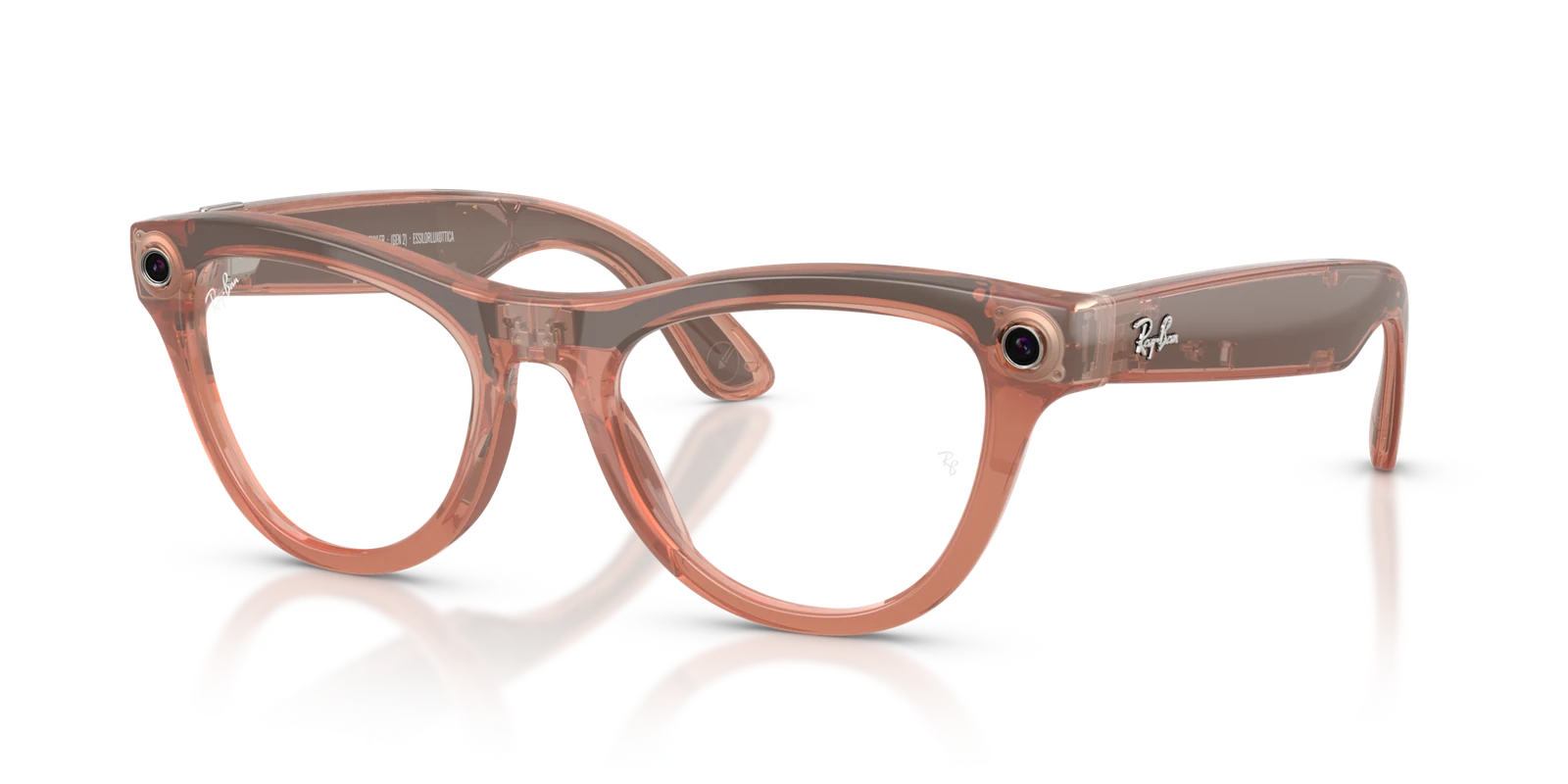 Ray-Ban Meta Gen 2 Skyler, Peach, Clear/Brown Transitions