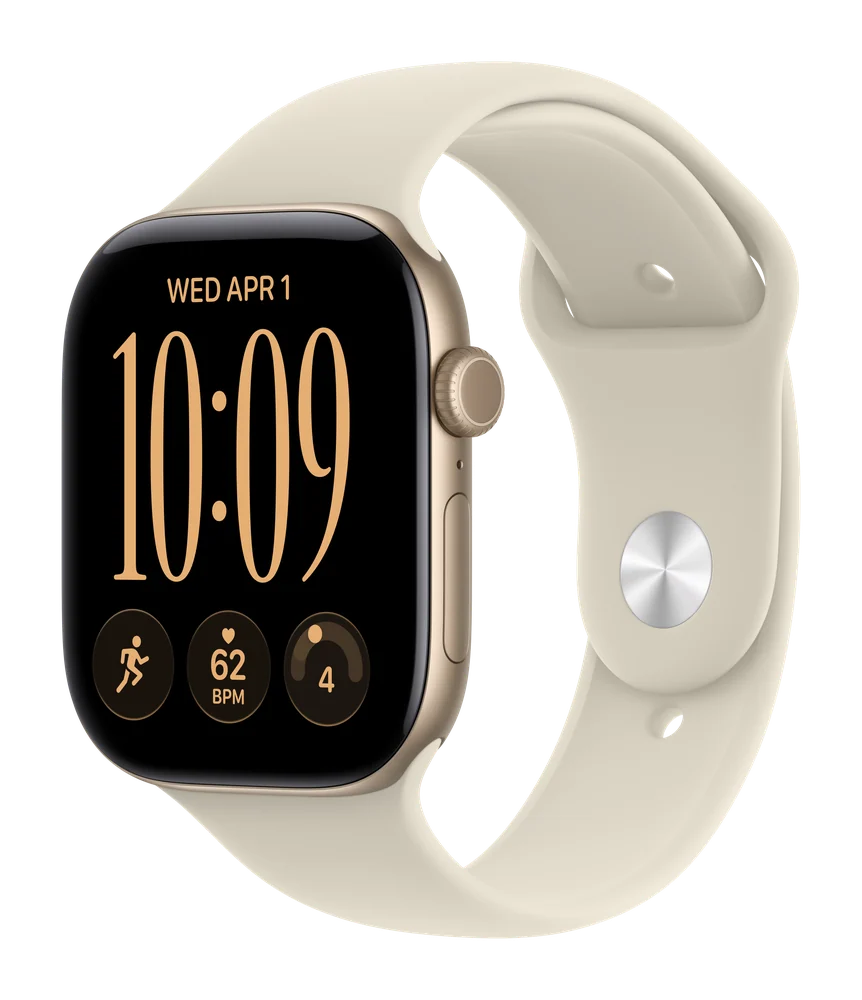 Apple Watch Series 12, Алюминий, Светлое золото, 46 мм, GPS