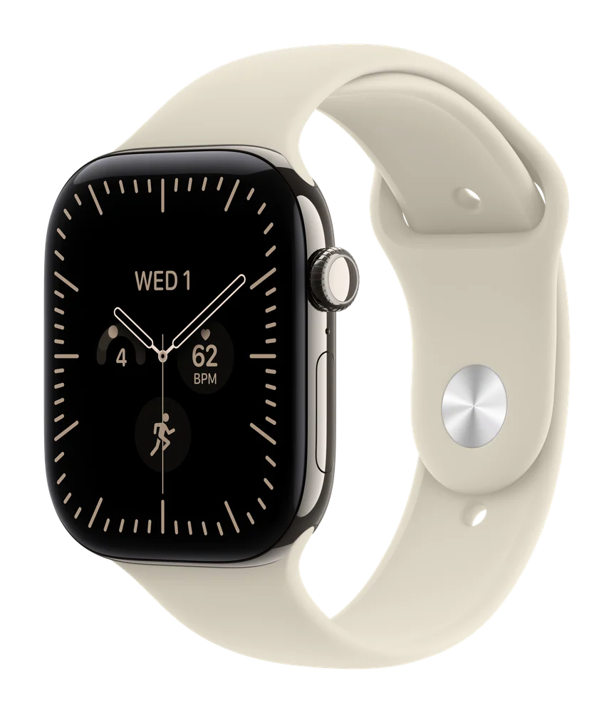 Apple Watch Series 12, Титан, Натуральный, 42 мм, GPS + Cellular