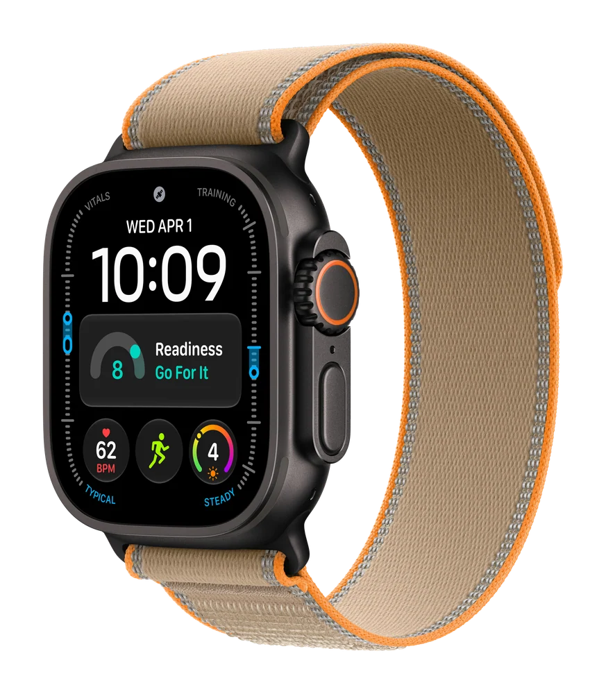 Apple Watch Ultra 4, Чёрный титан, Trail Loop, Песочный, M/L