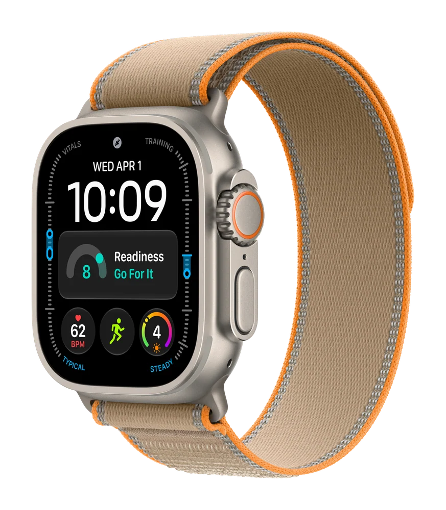 Apple Watch Ultra 4, Натуральный титан, Trail Loop, Песочный, M/L