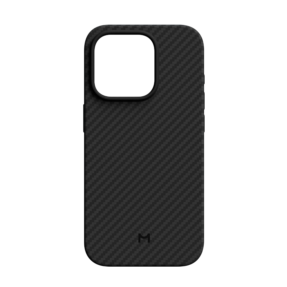 Противоударный чехол Magssory для iPhone 15 Pro, кевлар (арамид), с магнитами, совместимый с MagSafe, черный, Черный