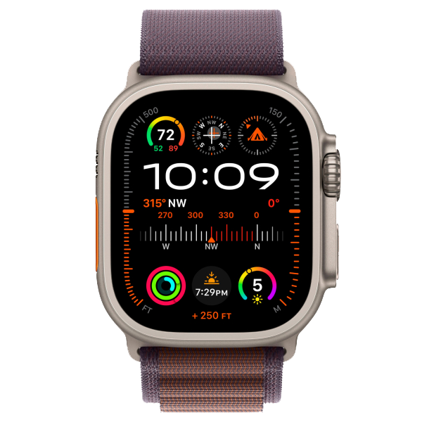 Часы Apple Watch Ultra 2 GPS + Cellular 49 мм, титановый корпус, ремешок Alpine Фиолетового цвета,размер L