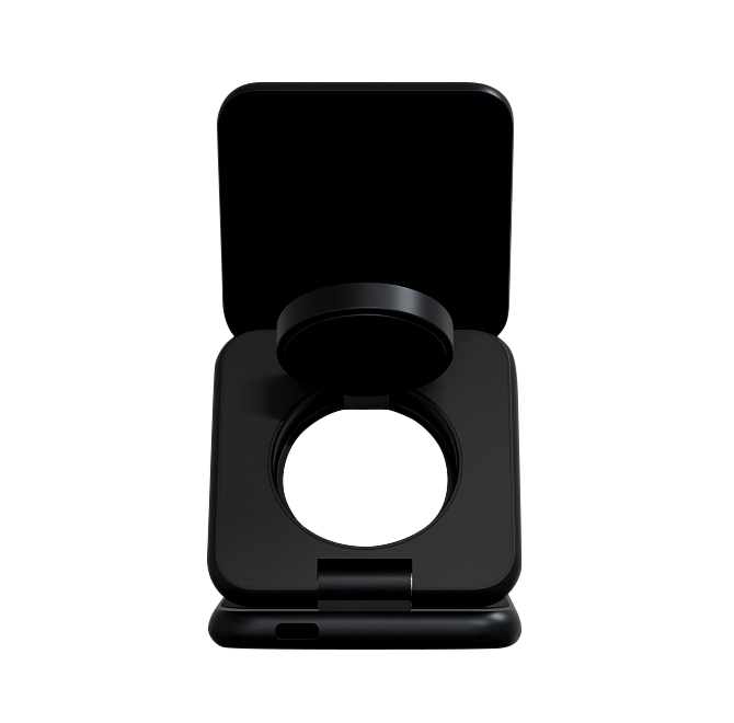 Складное беспроводное зарядное устройство Magssory Flex 3 в 1 для Apple, с магнитами, совместимое с MagSafe, черный, Черный