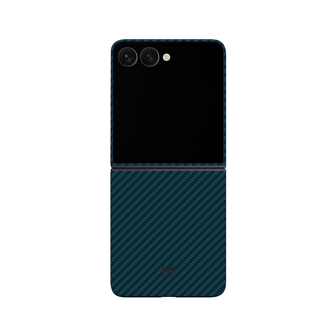 Чехол Magssory для Samsung Galaxy Z Flip7, кевлар (арамид), с магнитами, Синий