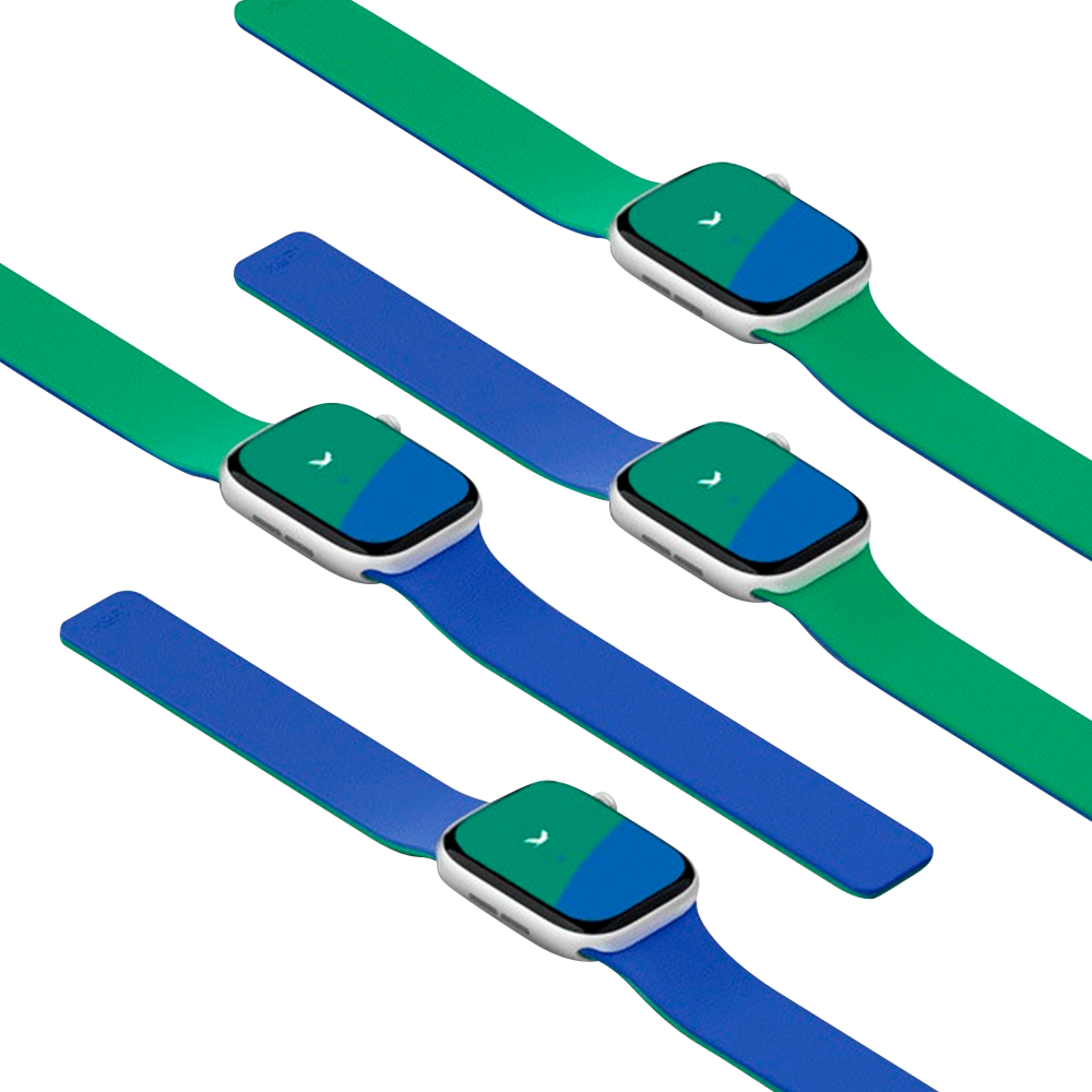 Ремешок MOFT Snap Duo Watch Band для Apple Watch синий+зелёный 40/41/42 мм