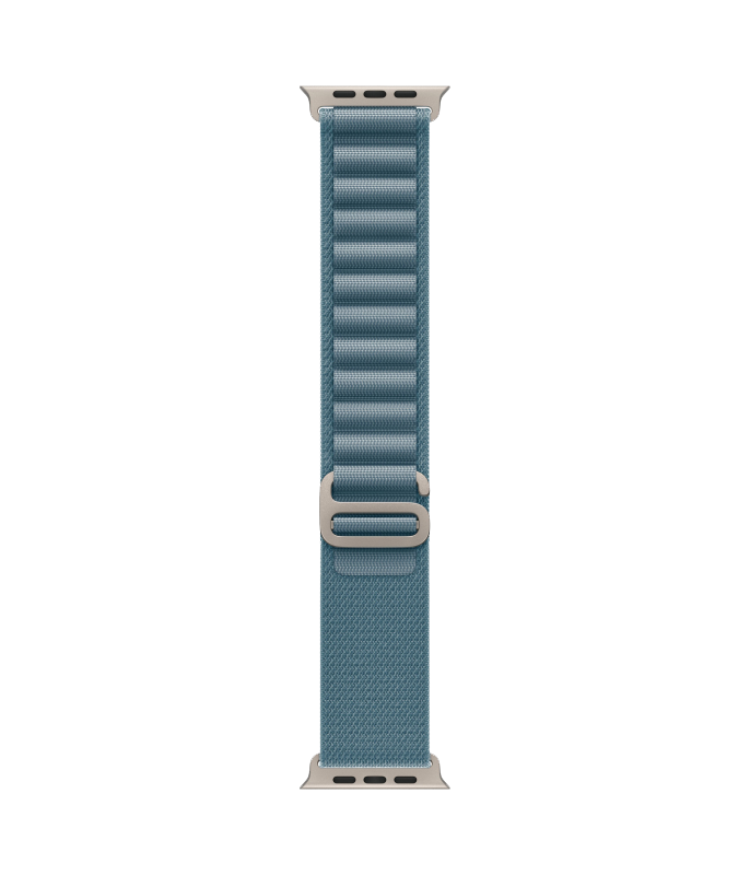 Часы Apple Watch Ultra 3, 49 мм, титан светлого цвета, ремешок Alpine голубого цвета (2025)