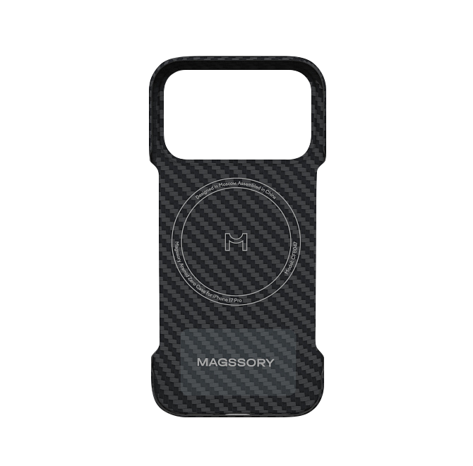 Magssory Aramid Zero Case for iPhone 17 Pro, MagSafe Compatible, Черный