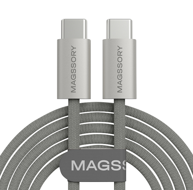 Кабель Magssory Line C 60W 2.4m USB-C Cable, Титан