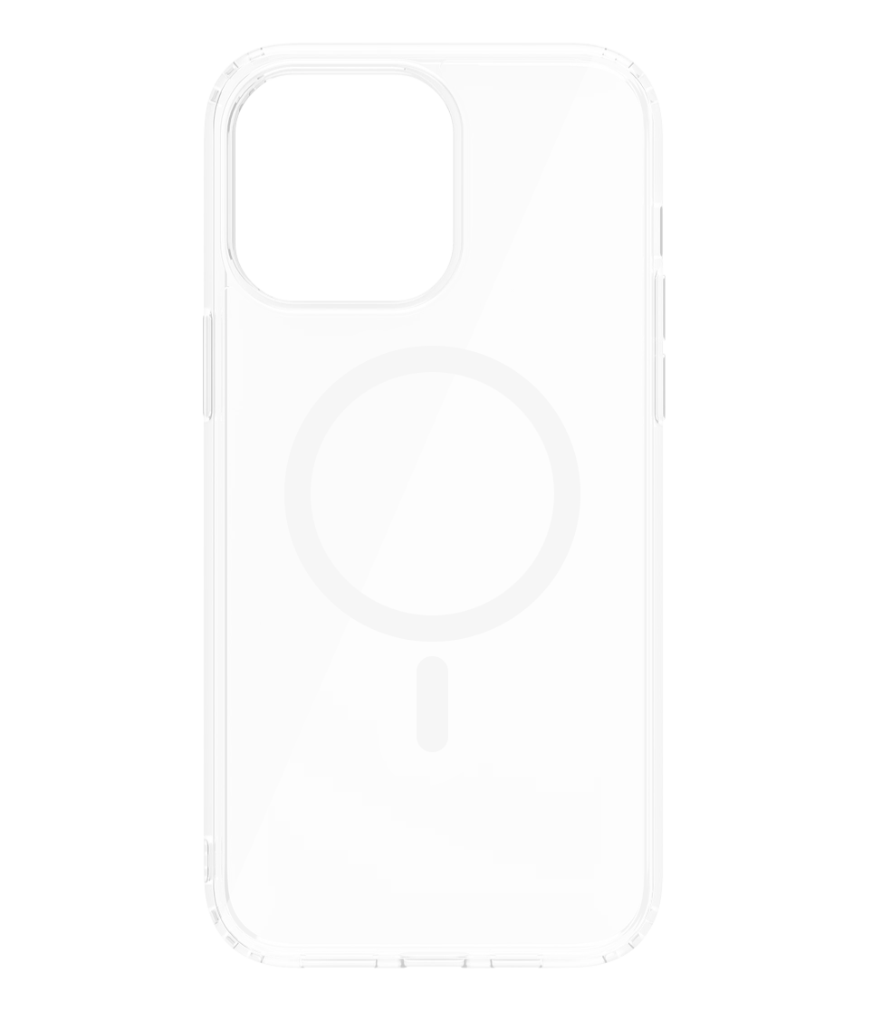 Чехол Magssory для iPhone 15 Pro, поликарбонат, с магнитами, совместимый с MagSafe, Прозрачный