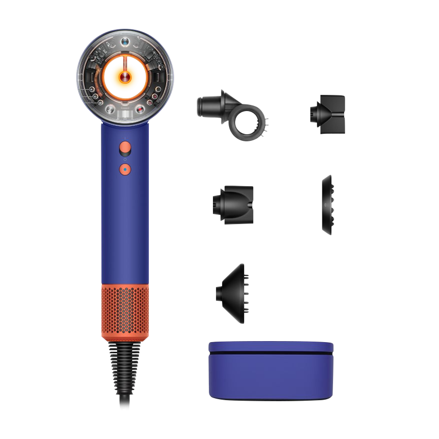 Фен Dyson HD16 Supersonic Nural Hair Dryer Straight+Wavy Gift Edition (Vinca Blue/Topaz Orange) (2023)
