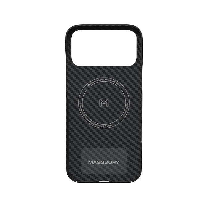 Magssory Aramid Frame Case for iPhone 17 Pro Max, MagSafe Compatible, Черный