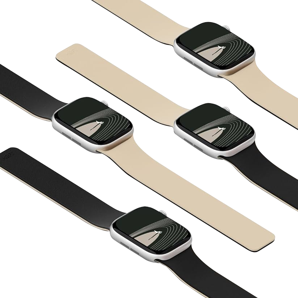 Ремешок MOFT Snap Duo Watch Band для Apple Watch чёрный+бежевый 44/45/46/49 мм