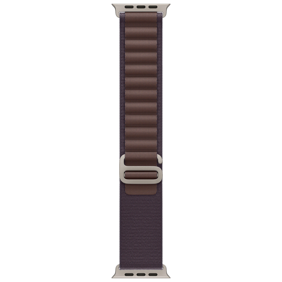 Часы Apple Watch Ultra 2, 49 мм, титан светлого цвета, ремешок Alpine цвета индиго (2023)