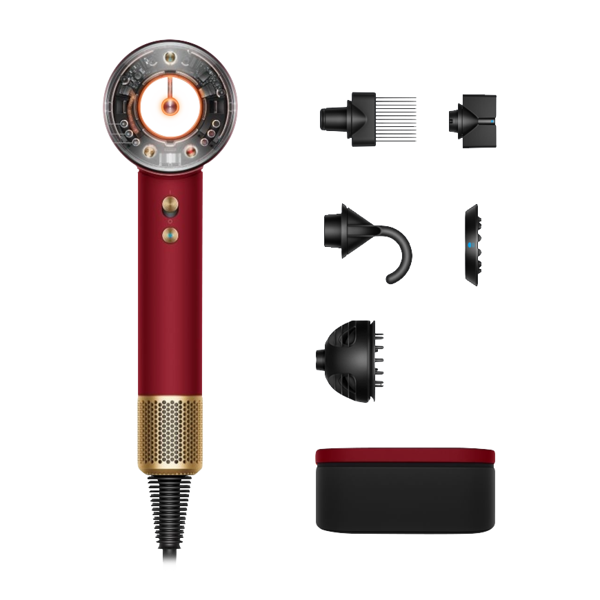 Фен Dyson HD16 Supersonic Nural Hair Dryer Curly+Coily Gift Edition (Red Velvet/Gold) (2024)