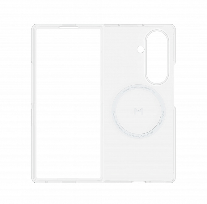 Чехол Magssory для Samsung Galaxy Z Fold7, поликарбонат, с магнитами, Прозрачный
