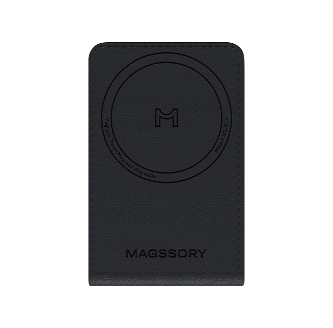 Кошелек-кардхолдер с функцией штатива Magssory Tripod Magnetic Vlog Wallet, совместимый с MagSafe , midnight, Миднайт