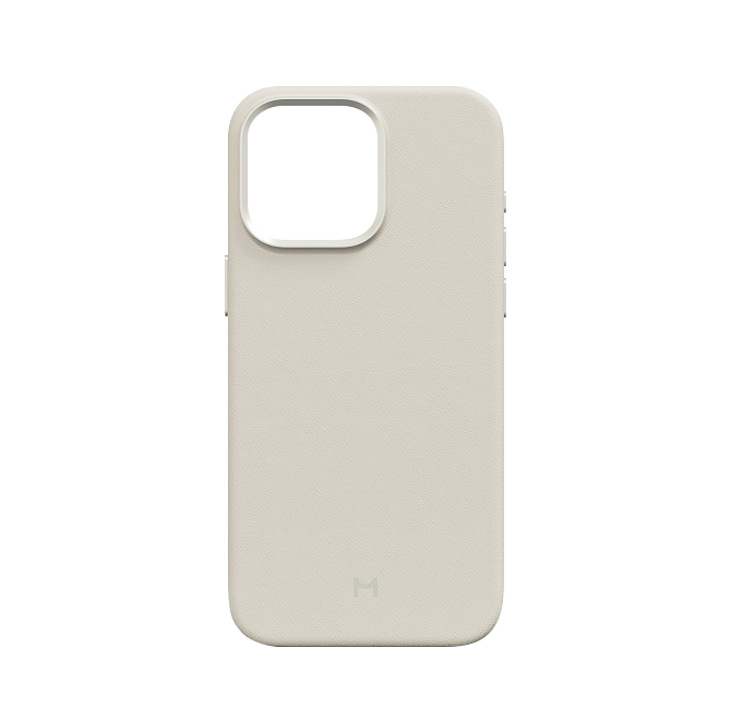 Чехол Magssory Eco Leather Case для iPhone 15 Pro Max, экокожа, с магнитами, совместимые с MagSafe, Айвори