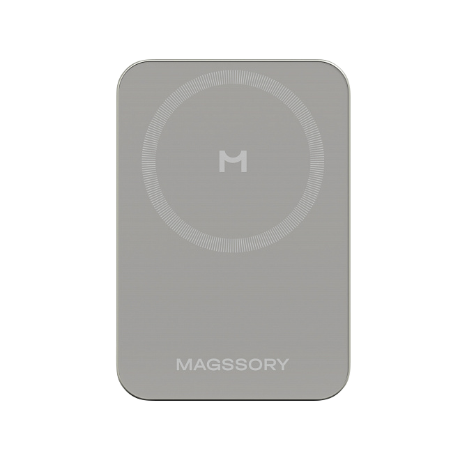 Беспроводной внешний аккумулятор Magssory Pride 10000mAh Magnetic Power Bank, Титан