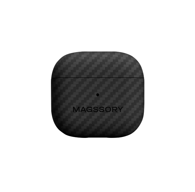Чехол Magssory aramid case для airpods 4 кевлар арамид, Черный