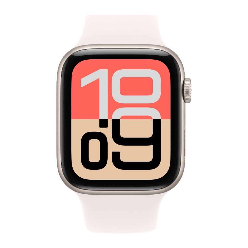 Часы Apple Watch SE 3, 40 мм, алюминий цвета «сияющая звезда», ремешок Sport Band цвета «сияющая звезда» (2025)