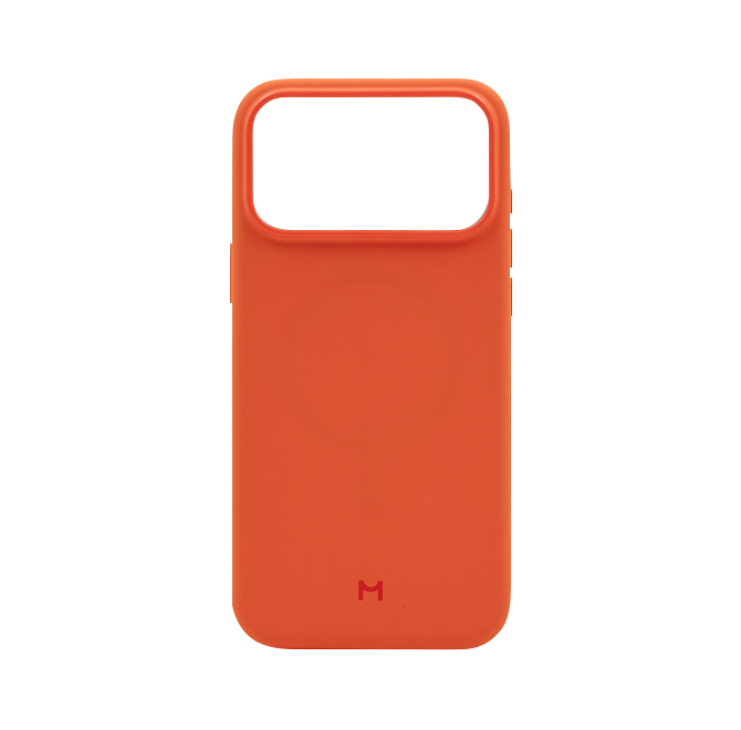 Чехол Magssory для iPhone 17 Pro, силикон, с магнитами, совместимый с MagSafe, orange, Оранжевый