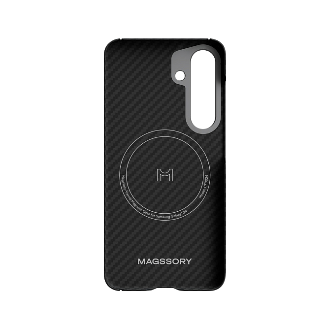 Чехол Magssory для Samsung Galaxy S24, кевлар (арамид), с магнитами, черный , Черный