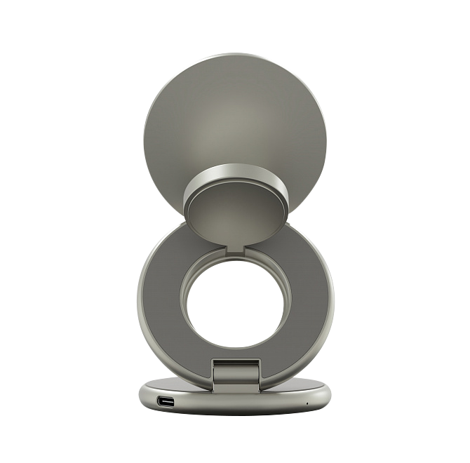 Складное беспроводное зарядное устройство 3 в 1 Magssory Signature Pro для Apple, с магнитами, с поддержкой Qi2, титан, Титан