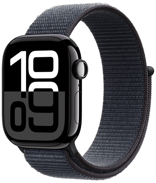 Часы Apple Watch Series 10 42mm, Jet Black, Sport Loop