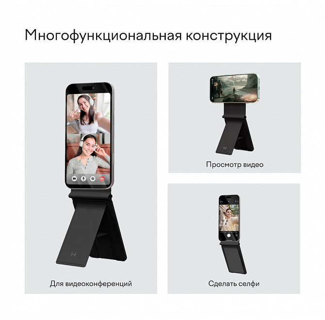 Кошелек-кардхолдер с функцией фото Magssory Ultima Geo Photo Wallet, с поддержкой Find My, midnight, Миднайт