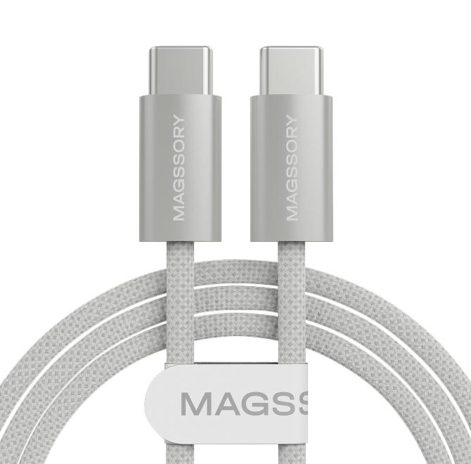 Кабель Magssory Line C 60W USB-C, 1,2 м, Белый