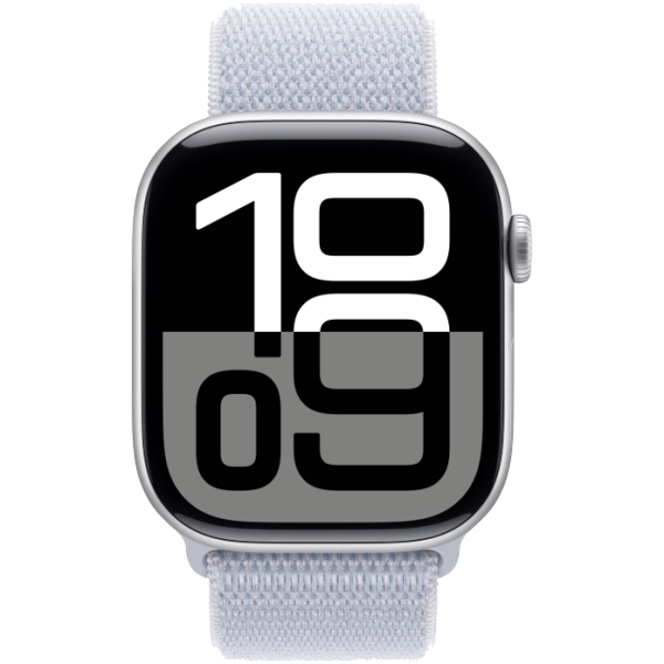 Часы Apple Watch Series 10 46mm, Silver, Sport Loop (Blue Cloud)