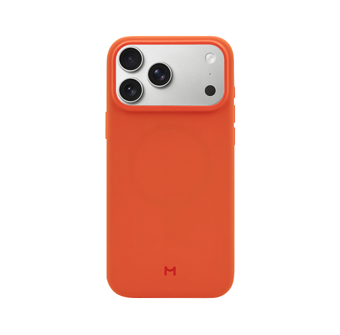 Чехол Magssory для iPhone 17 Pro, силикон, с магнитами, совместимый с MagSafe, orange, Оранжевый