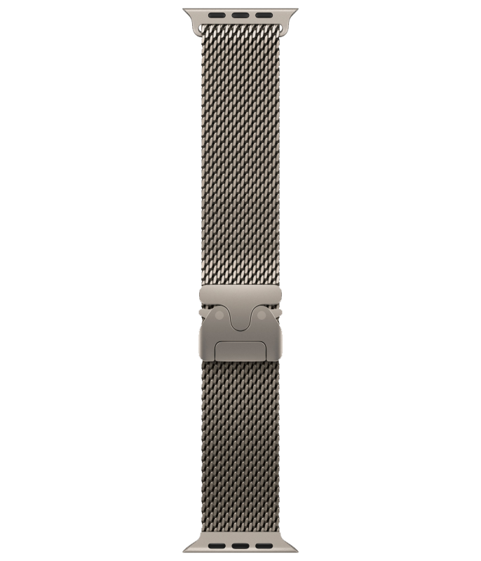 Часы Apple Watch Ultra 2, 49 мм, титан светлого цвета, миланский сетчатый браслет (2024)