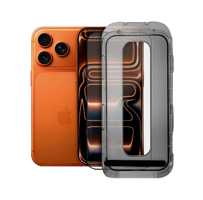 Стекло защитное 3D для iPhone 17 Pro Max, антибликовое (AR), с аппликатором для установки