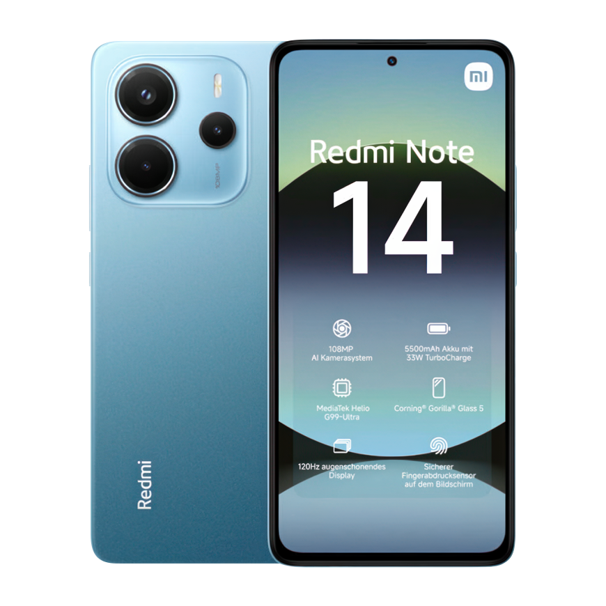 Смартфон Xiaomi Redmi Note 14 4G NFC 6 ГБ + 128 ГБ («Cиний океан» | Ocean Blue) (версия Global)