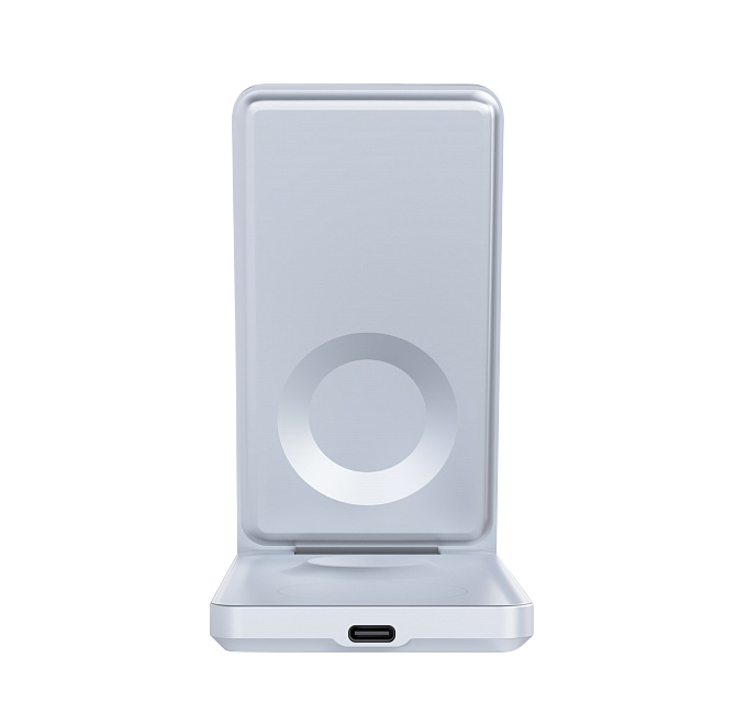 Складное беспроводное зарядное устройство Magssory Flip 3 в 1 для Apple, с магнитами, совместимое с MagSafe, серебро, Серебро