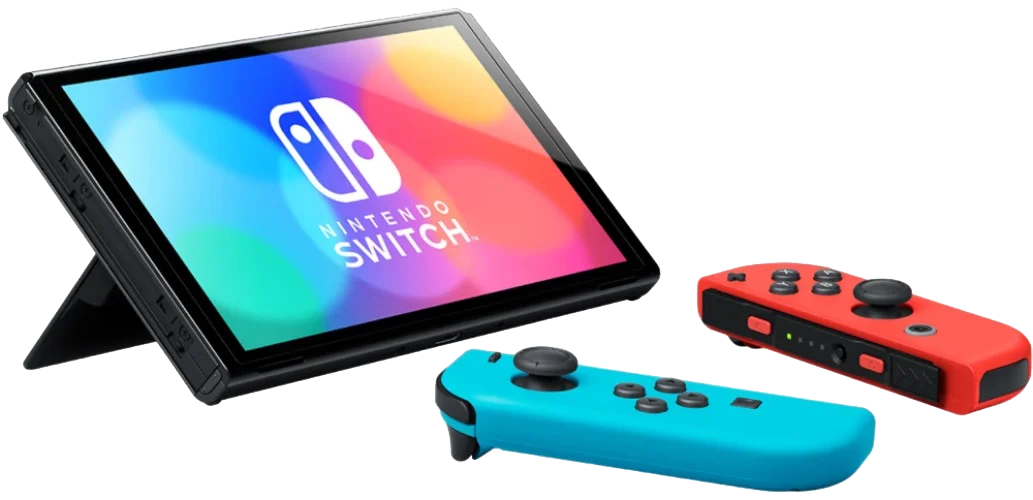 Игровая приставка Nintendo Switch OLED 64GB (неоновый красный/неоновый синий) (AZ)