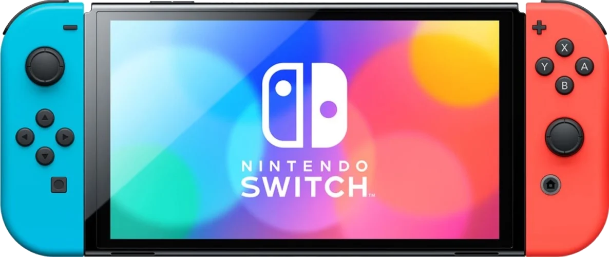Игровая приставка Nintendo Switch OLED 64GB (неоновый красный/неоновый синий) (AZ)