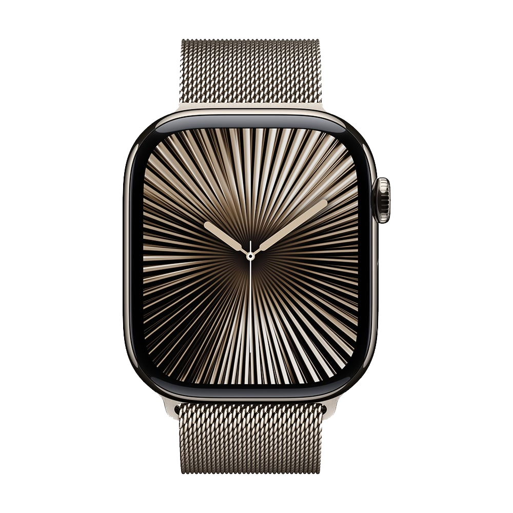 Часы Apple Watch Series 10 46mm Natural Titanium Case, Milano Loop (Natural) M/L