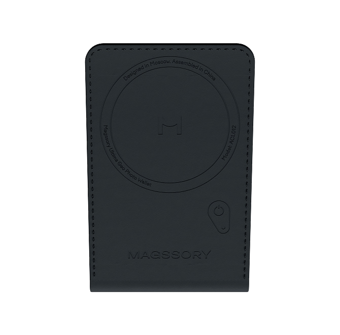 Кошелек-кардхолдер с функцией фото Magssory Ultima Geo Photo Wallet, с поддержкой Find My, midnight, Миднайт