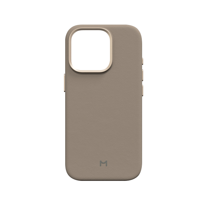 Чехол Magssory Eco Leather Case для iPhone 16 Pro, экокожа, с магнитами, совместимые с MagSafe, Латте