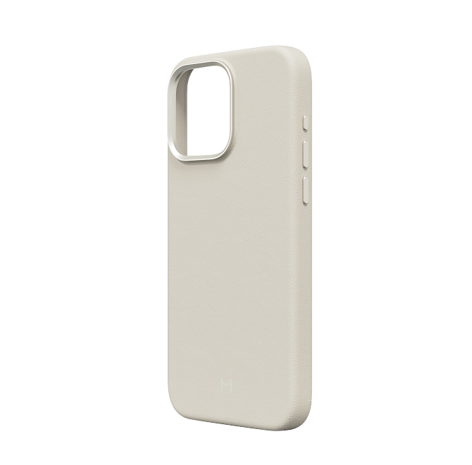 Чехол Magssory Eco Leather Case для iPhone 15 Pro Max, экокожа, с магнитами, совместимые с MagSafe, Айвори