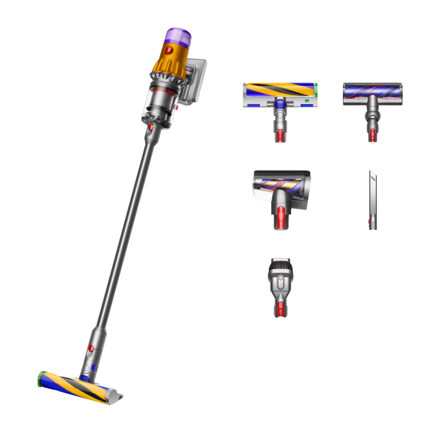 Беспроводной вертикальный пылесос Dyson V12 Detect Slim Absolute (SV46) (Yellow/Nickel) (2022)