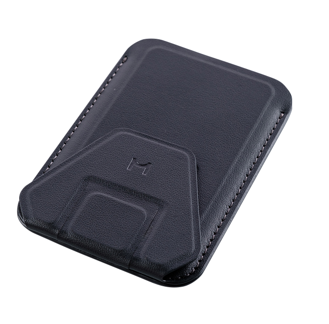 Кошелек-кардхолдер Magssory c подставкой и магнитами, совместимый с MagSafe, черный, Черный