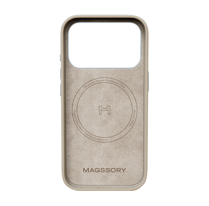 Чехол Magssory Eco-Leather Case для iPhone 17 Pro с MagSafe, Айвори