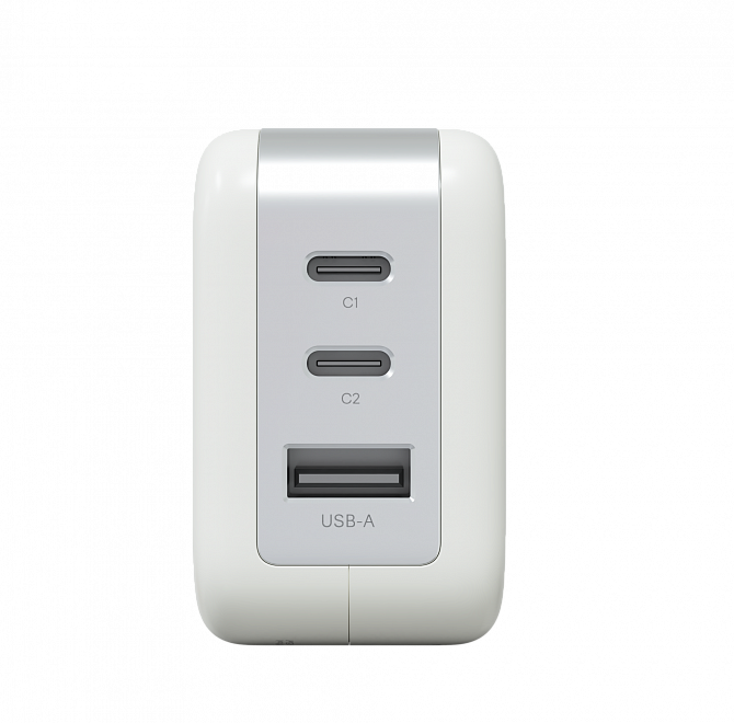 Cетевое зарядное устройство Magssory Pulse 67W GaN, с функцией быстрой зарядки, Белый