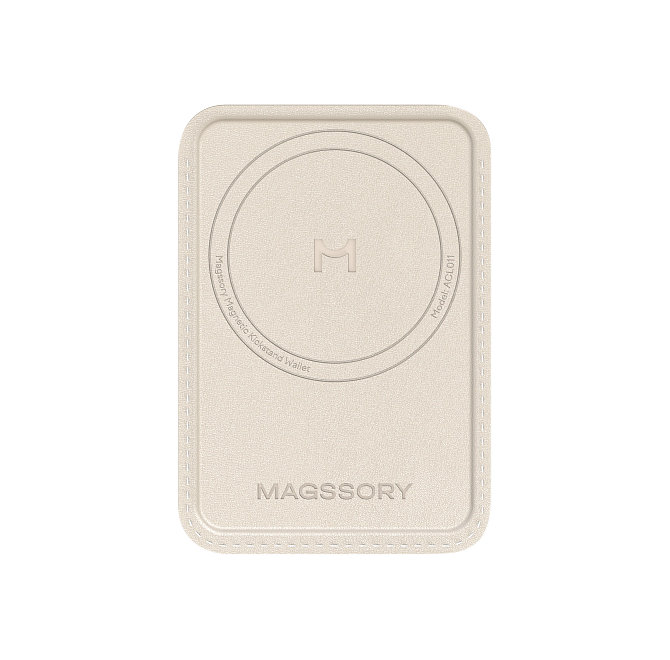 Кошелек-кардхолдер Magssory Duo Magnetic Kickstand Wallet, совместимый с MagSafe, ACL011, айвори, Айвори