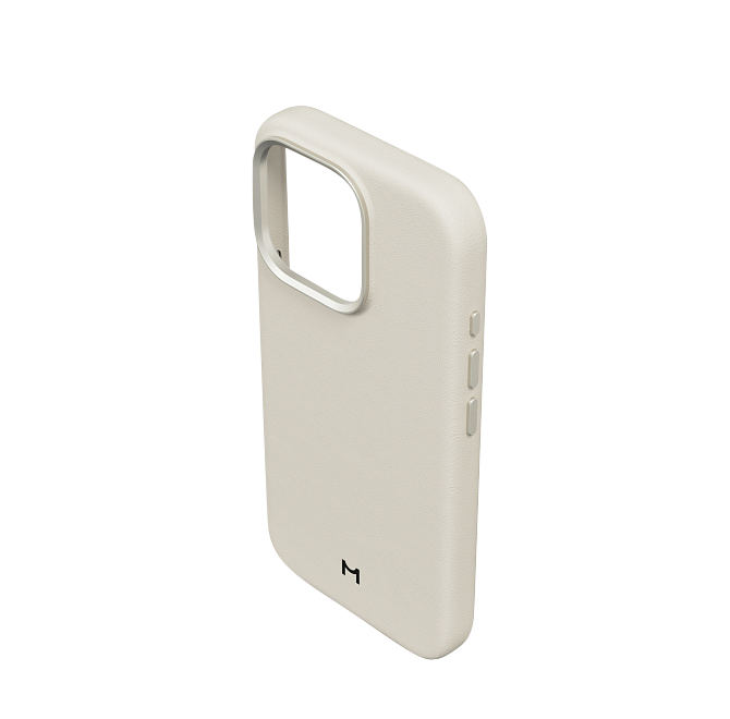 Чехол Magssory Eco Leather Case для iPhone 16 Pro, экокожа, с магнитами, совместимые с MagSafe, Айвори