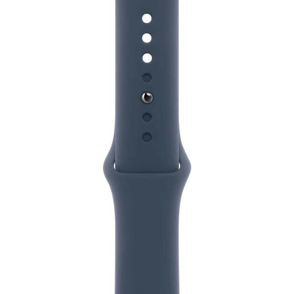 Часы Apple Watch SE, 44 мм, алюминий серебристого цвета, ремешок Sport Band цвета «деним» (2024)